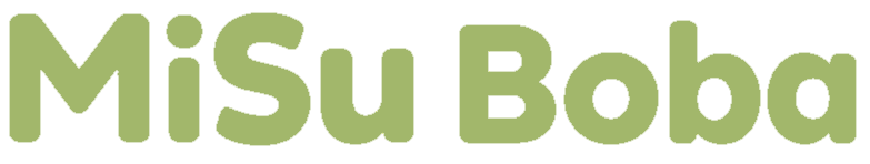 MiSu Boba boba text green